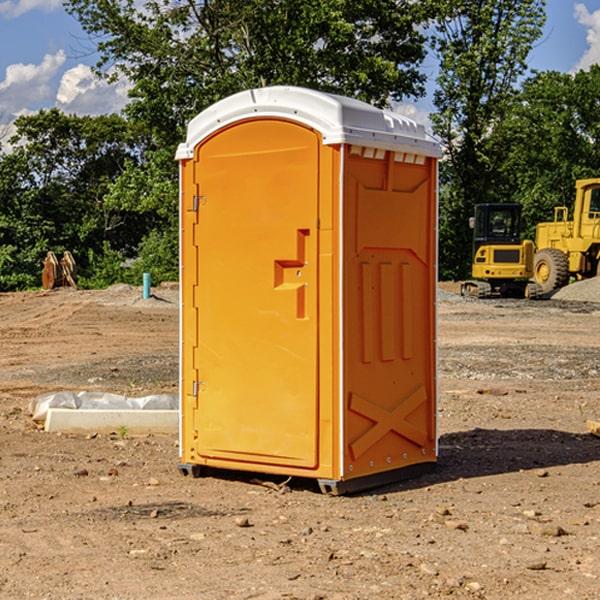 how often are the porta potties cleaned and serviced during a rental period in Urbana